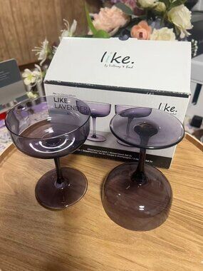 Villeroy & Boch Like Lavender Champagne Coupe/Dessert Bowl Set of 2